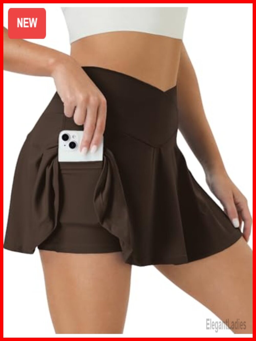 COPYLEAF Tennis Skort High Waisted Golf Skirt with Pockets Pleated Skorts